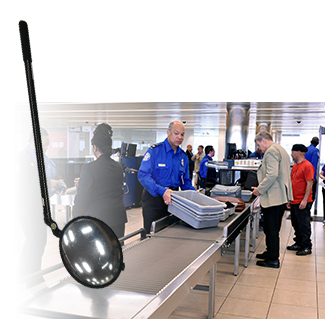 airport security inspection mirror